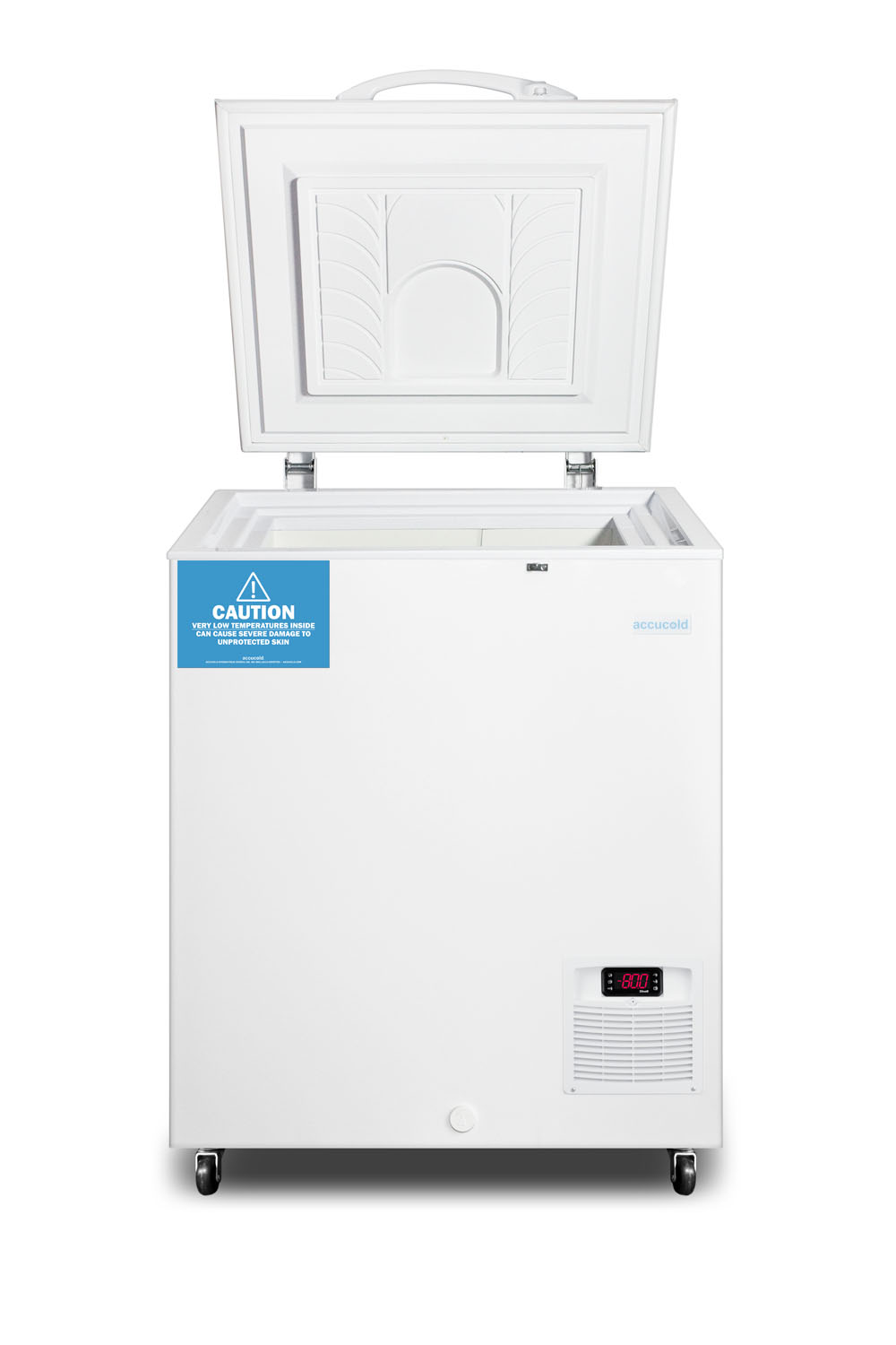 -86 C capable ultra low chest freezer for laboratory and life science storage